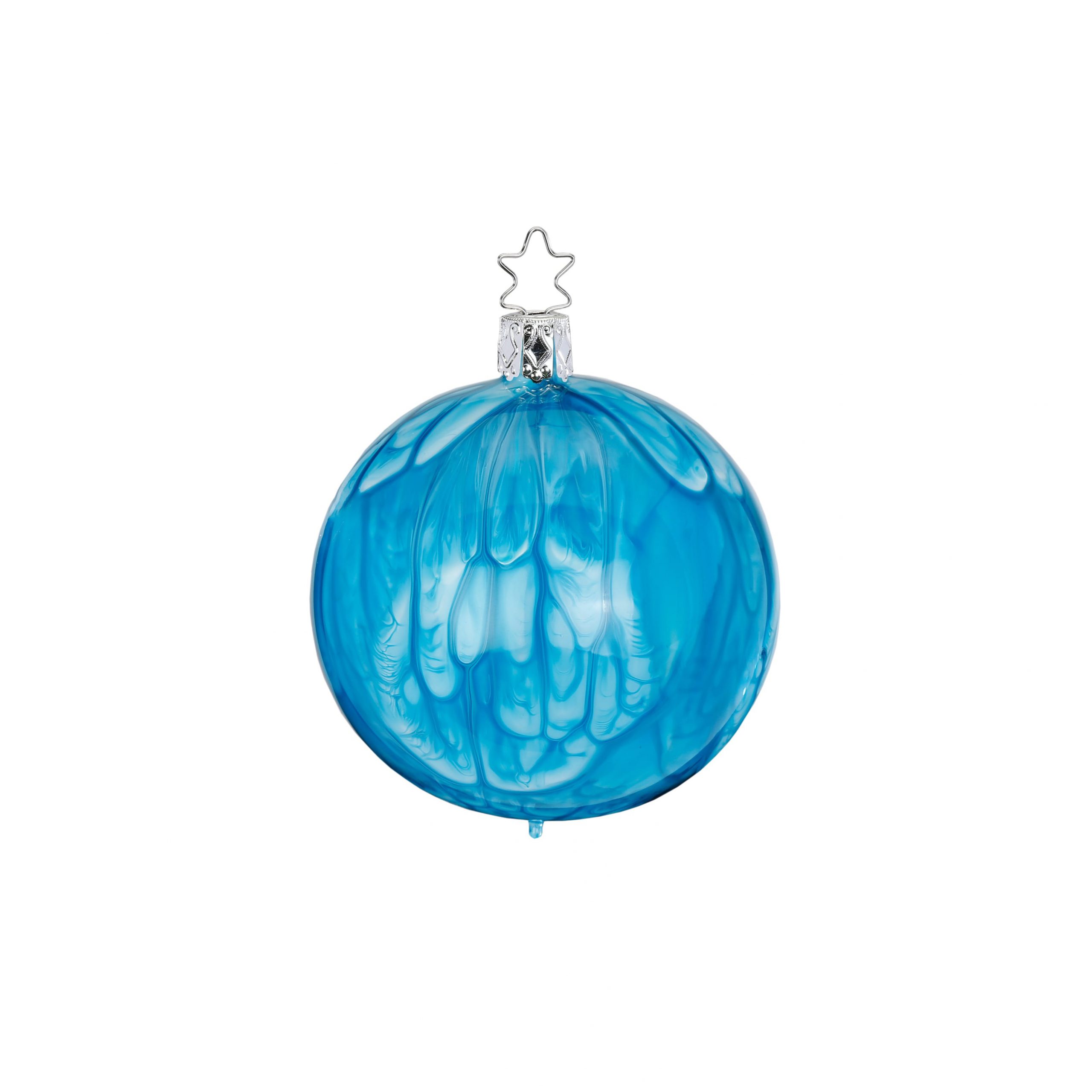 Inge-Glas® Manufaktur Weihnachtsbaumkugel „Seeanemone“ Türkis, Glas 6 cm, mundgeblasen/handbemalt (1-tlg.)
