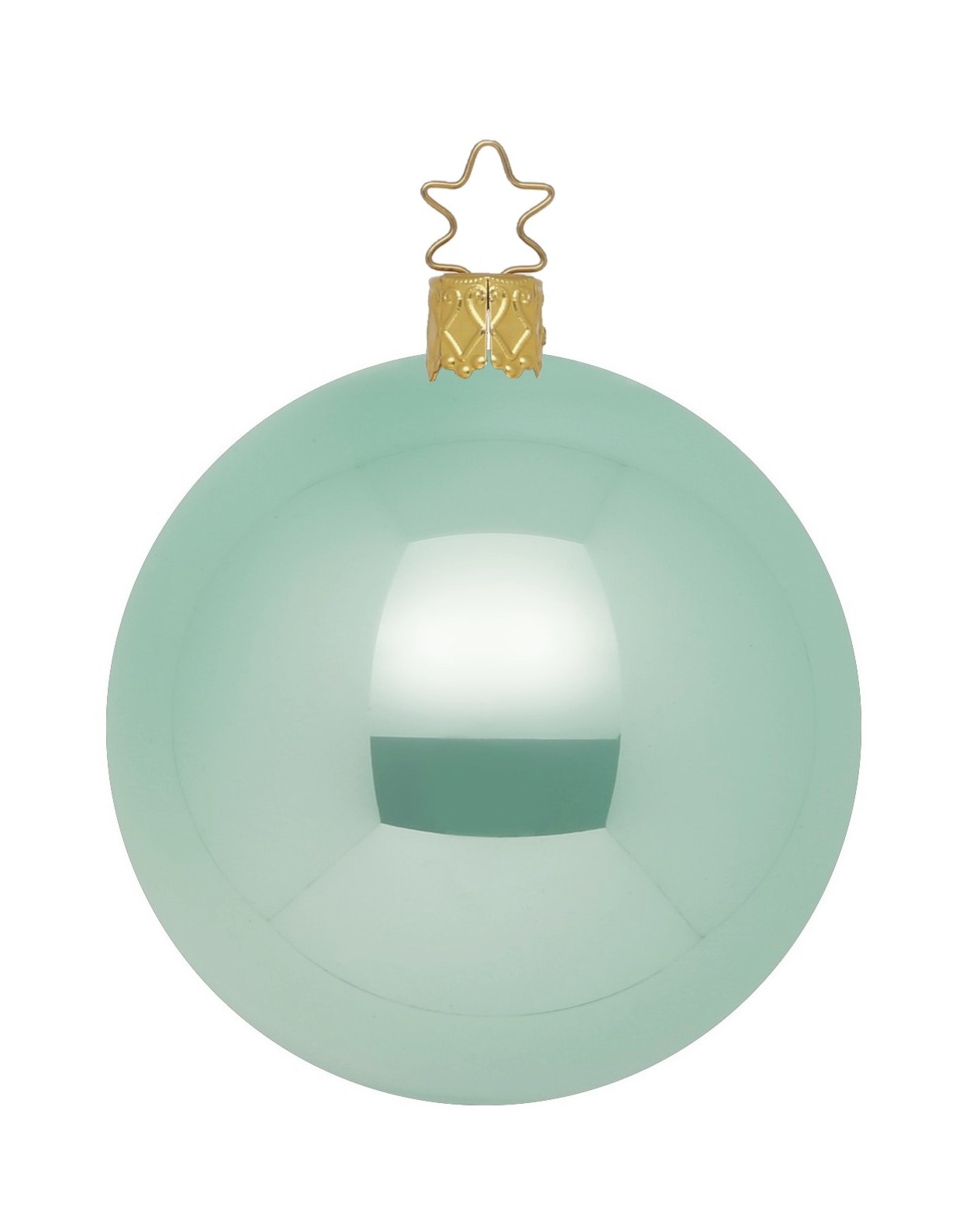 Inge-Glas® Manufaktur Weihnachtsbaumkugel „Mintgrün Opal“, 12 cm